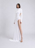 Infinity Velvet Maxi Dress - White