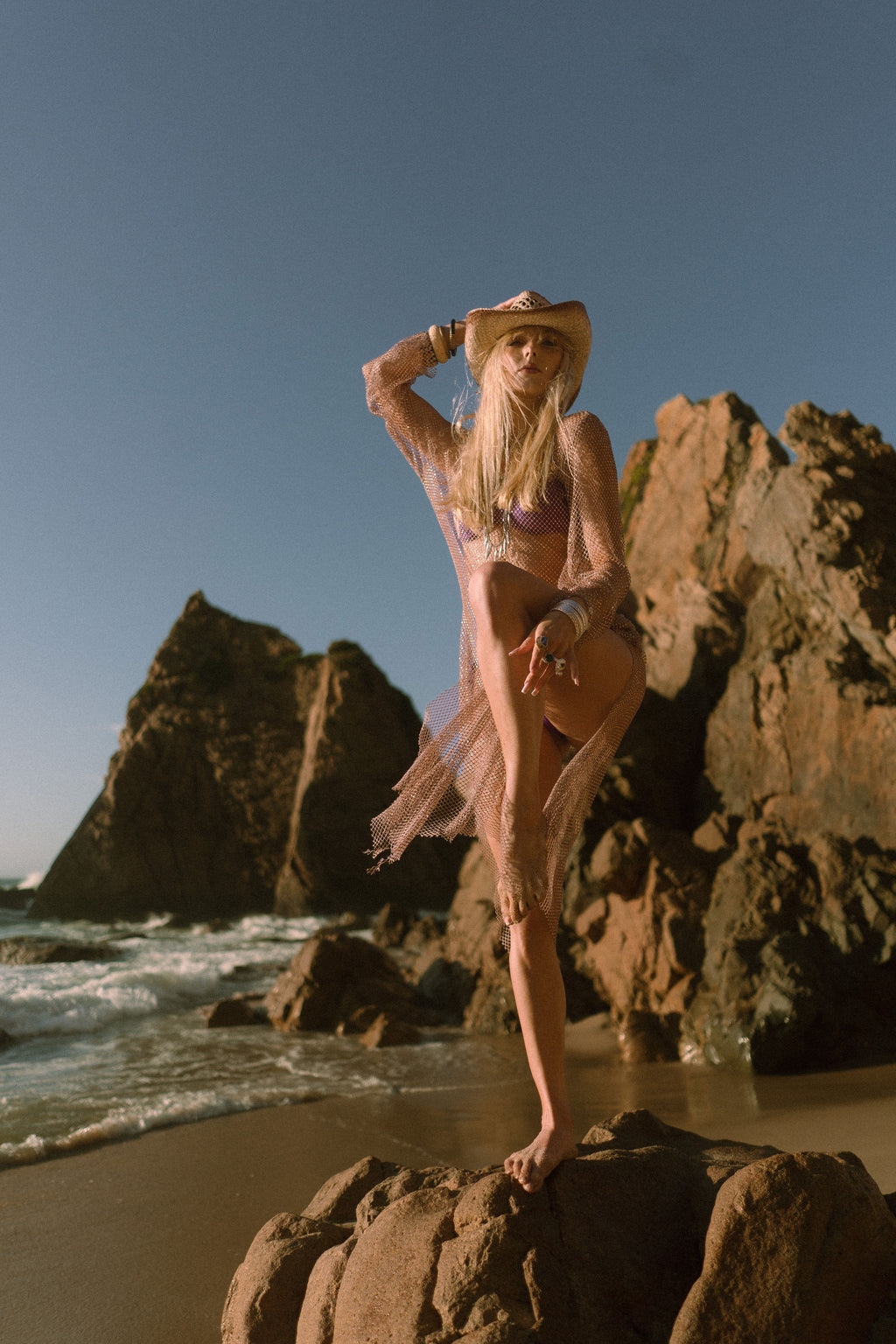 Sheer Crystal Maxi Dress