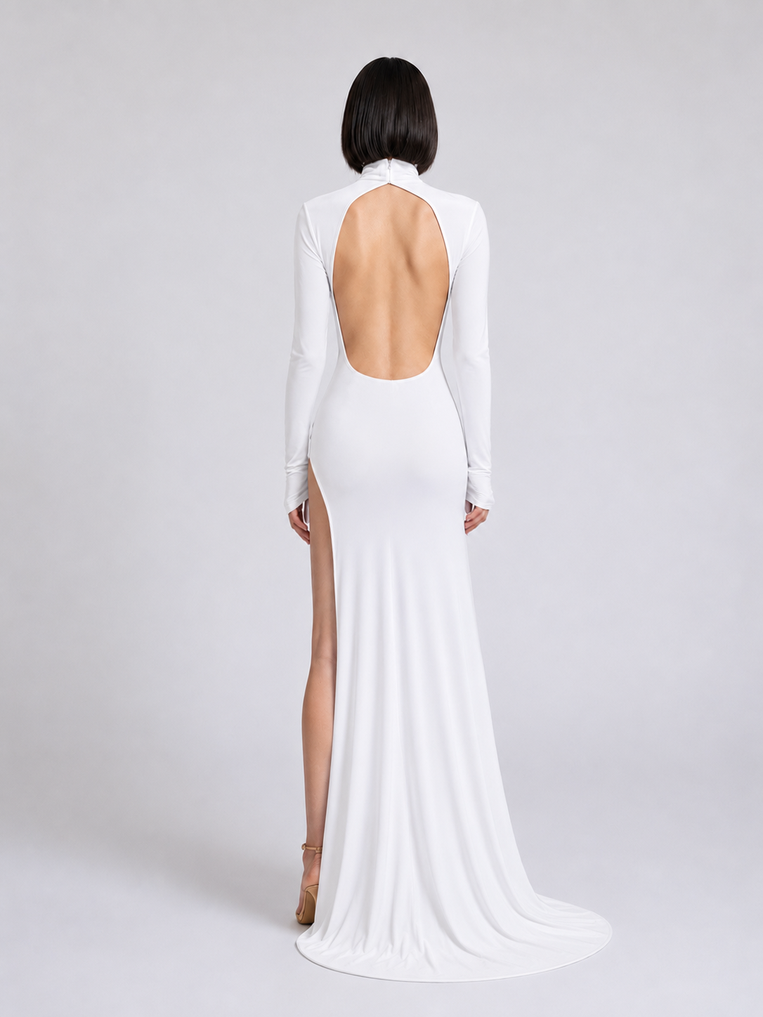 Infinity Velvet Maxi Dress - White